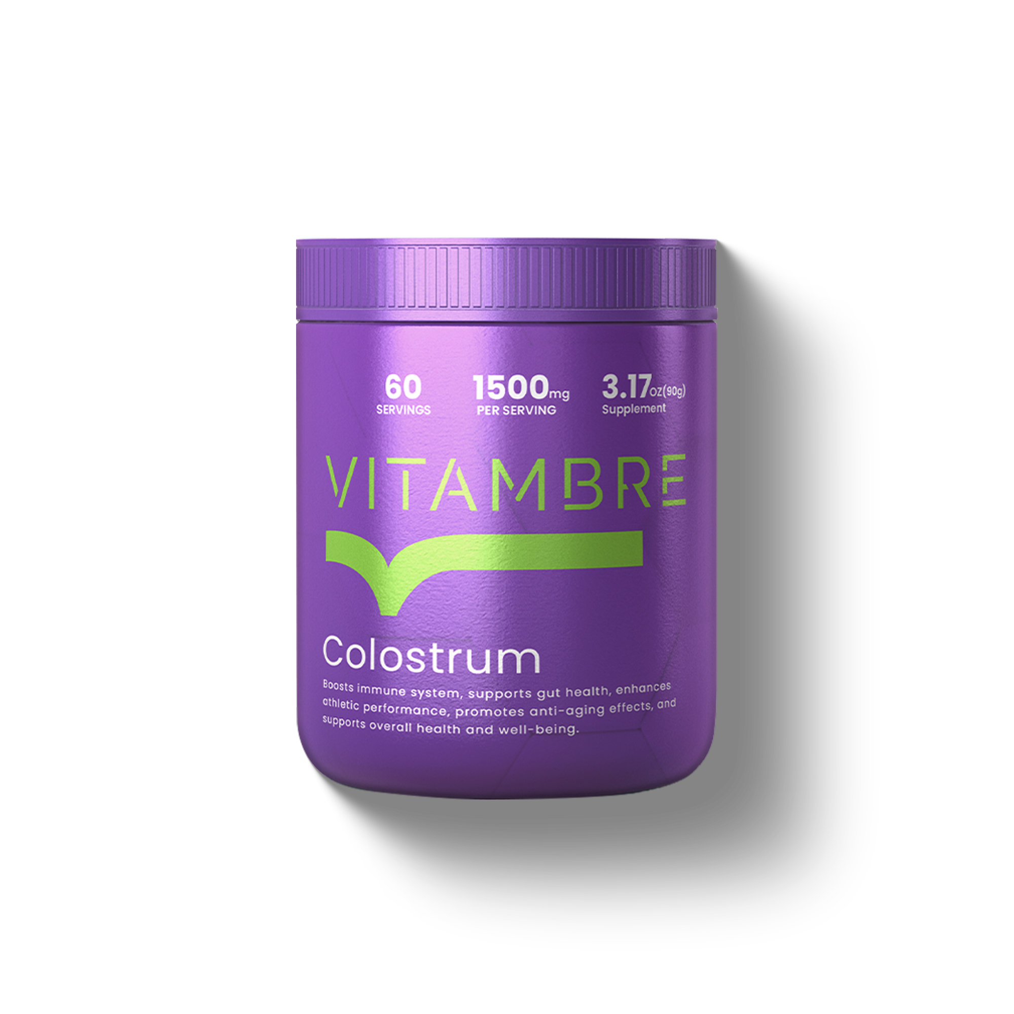 Vitambre Grass-Fed Bovine Colostrum – Natural youProtein Powder for Gut Health, Skin Radiance, and Strong Immunity Healthcare Supplement Muscle Iron