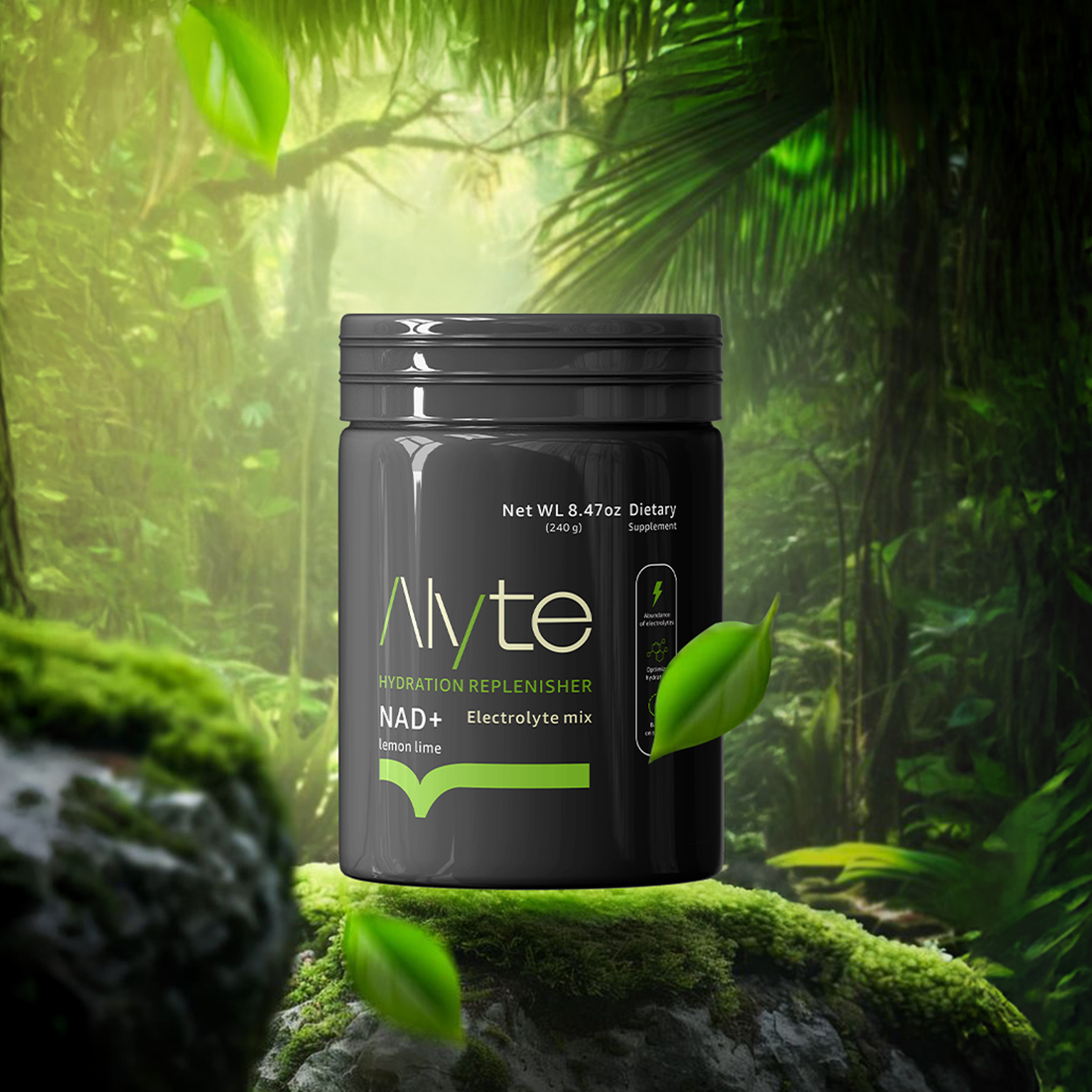 Alyte Electrolyte Powder with NAD+ – Hydration & Energy Boost, Low-Sugar Lemon Lime Drink for Muscle Recovery & Collagen Support