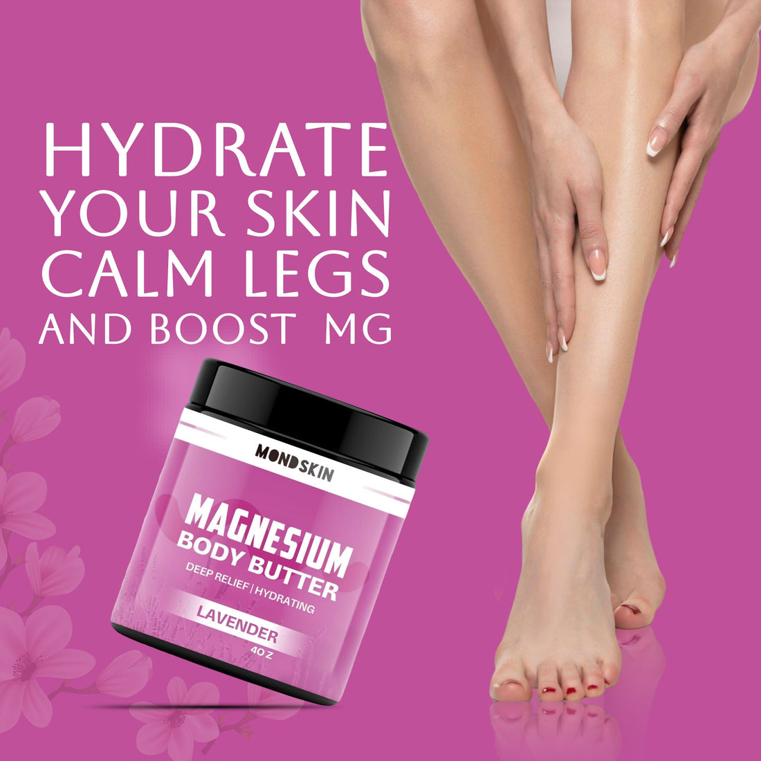 Magnum Solace Magnesium body butter for Women & Men- Lightly Scented with Lavender